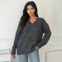 Damen Strickpullover von Emma&Ashley Gr. One Size - grey