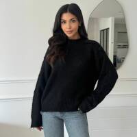 Damen Strickpullover von Emma&Ashley Gr. One Size - black