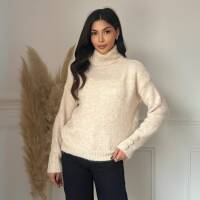 Damen Strickpullover von Emma&Ashley Gr. One Size - beige