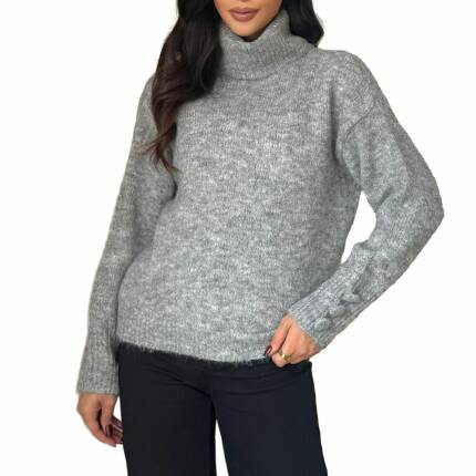 Damen Strickpullover von Emma&Ashley Gr. One Size - L.grey