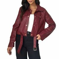 Damen Bikerjacke von Emma&Ashley - bordeaux
