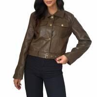 Damen Bikerjacke von Emma&Ashley - brown