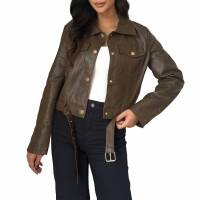 Damen Bikerjacke von Emma&Ashley - brown