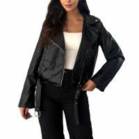 Damen Bikerjacke von Emma&Ashley - black