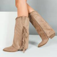 Damen Western- & Bikerboots - khaki