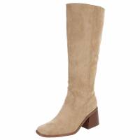 Damen High-Heel Stiefel - khaki