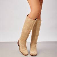 Damen High-Heel Stiefel - khaki