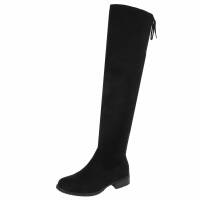 Damen Overknee-Stiefel - black