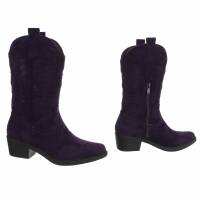 Damen Western- & Bikerboots - purple