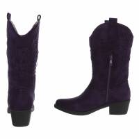 Damen Western- & Bikerboots - purple