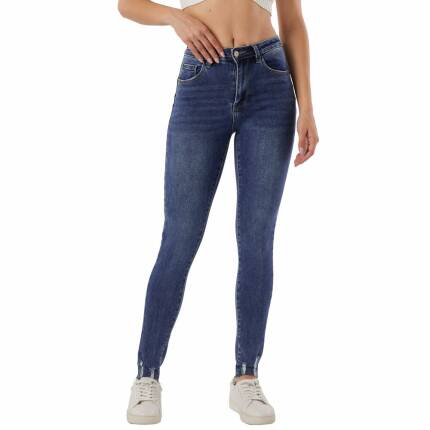 Damen High Waist Jeans von Laulia - blue