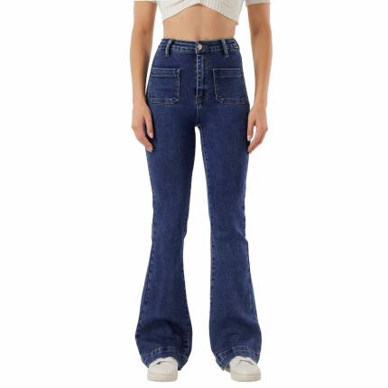 Damen Bootcut Jeans von Laulia - blue