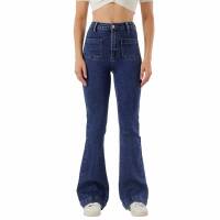 Damen Bootcut Jeans von Laulia - blue