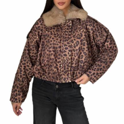 Damen Winterjacke von Emma&Ashley - leopard