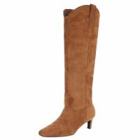 Damen High-Heel Stiefel - camel