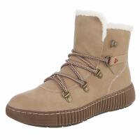 Damen Schnürstiefel - beige