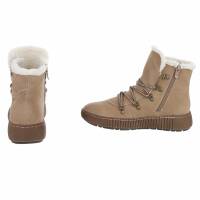 Damen Schnürstiefel - beige