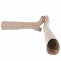 Damen Overknee-Stiefel - beige