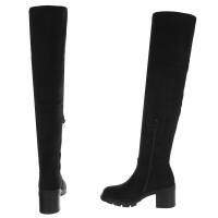 Damen Overknee-Stiefel - black