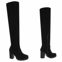 Damen Overknee-Stiefel - black