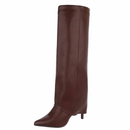 Damen High-Heel Stiefel - wineredpu