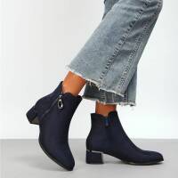 Damen High-Heel Stiefeletten - blue