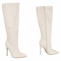 Damen High-Heel Stiefel - beige