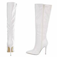 Damen High-Heel Stiefel - white