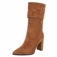 Damen High-Heel Stiefel - camel