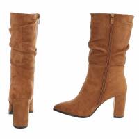 Damen High-Heel Stiefel - camel