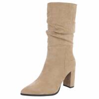 Damen High-Heel Stiefel - khaki