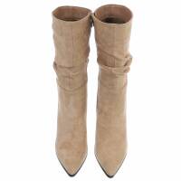 Damen High-Heel Stiefel - khaki