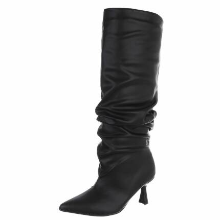 Damen High-Heel Stiefel - blackpu