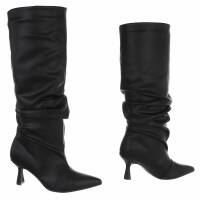 Damen High-Heel Stiefel - blackpu