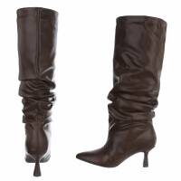 Damen High-Heel Stiefel - brownpu