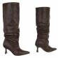 Damen High-Heel Stiefel - brownpu