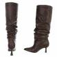 Damen High-Heel Stiefel - brownpu