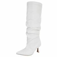 Damen High-Heel Stiefel - whitepu