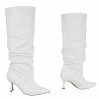 Damen High-Heel Stiefel - whitepu