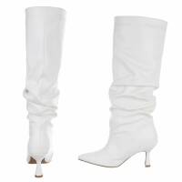 Damen High-Heel Stiefel - whitepu