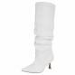 Damen High-Heel Stiefel - whitepu