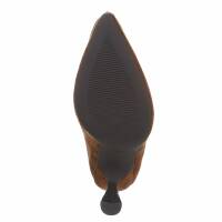 Damen High-Heel Stiefel - lbrownsuede