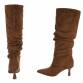 Damen High-Heel Stiefel - lbrownsuede