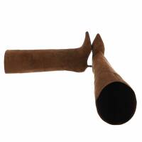 Damen Overknee-Stiefel - lbrownsuede