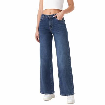 Damen High Waist Jeans von Laulia - blue