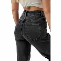 Damen High Waist Jeans von Laulia - black