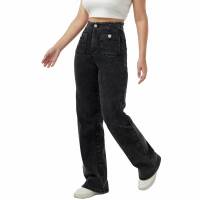 Damen High Waist Jeans von Laulia - black