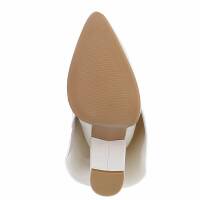 Damen High-Heel Stiefel - whitepu