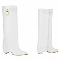 Damen High-Heel Stiefel - whitepu