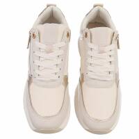 Damen Keilabsatz-Sneakers - beige